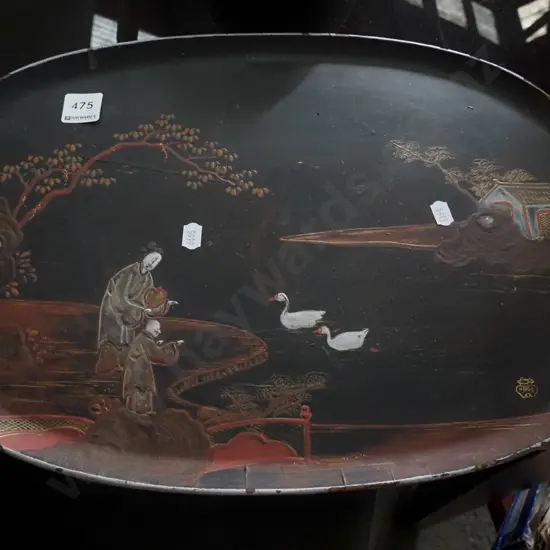 Asian lacquer tray