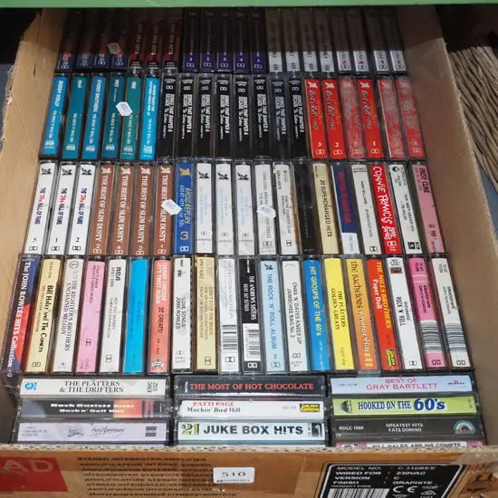 box; tape cassettes