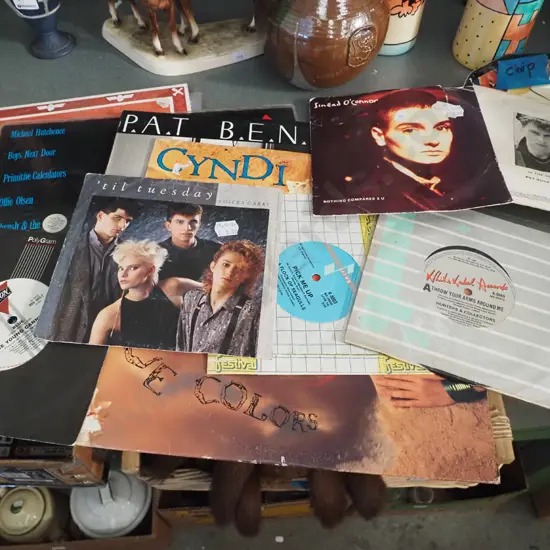 LPs and 45s; Cyndy Lauper,Pat Benatar etc