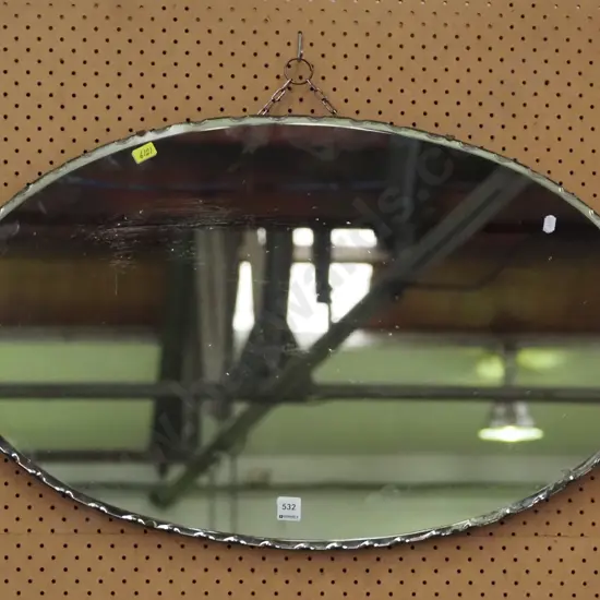 scalloped edge wall mirror