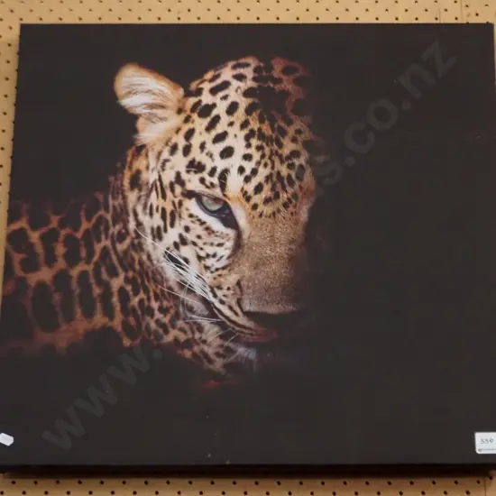 photo print on boxed canvas - leopard