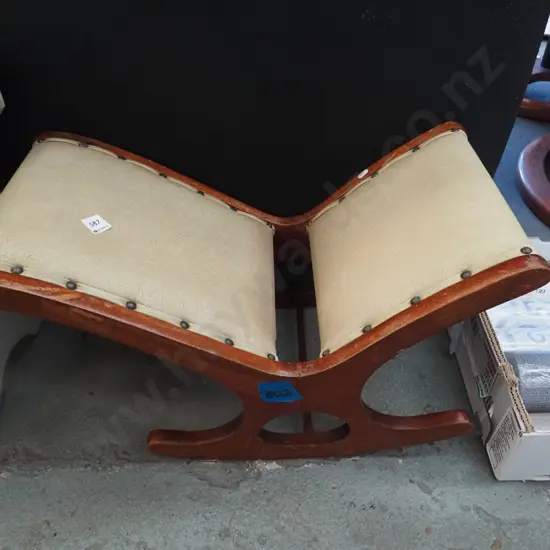 vinyl rocking footstool