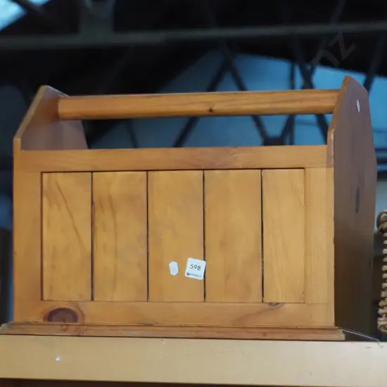 wooden magazine rack