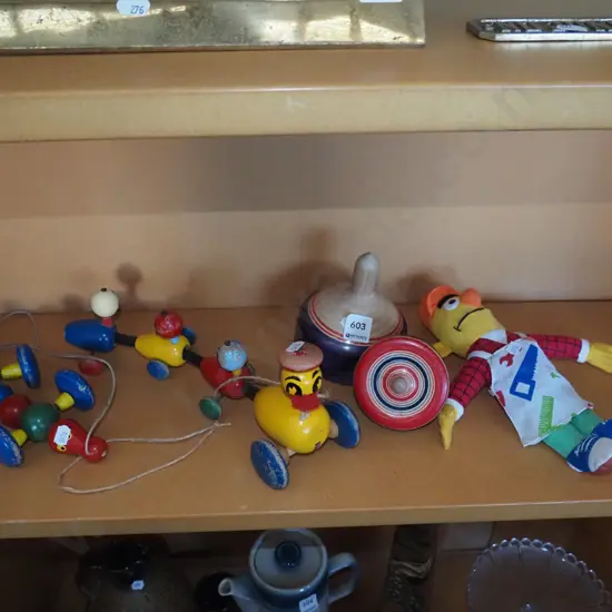 shelf of childrens toys
