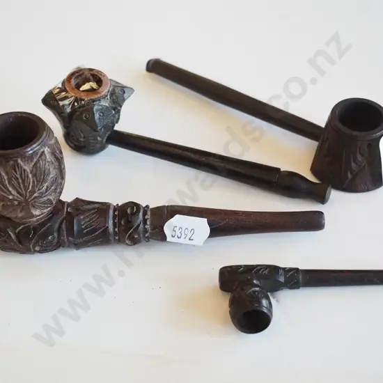 4x wooden pipes