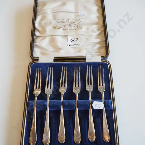 cased sterling silver forks