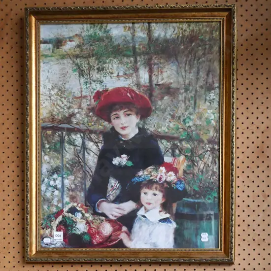 framed Renoir print - Two Sisters on the Terrace