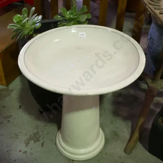 ceramic glazed bird bath H-470