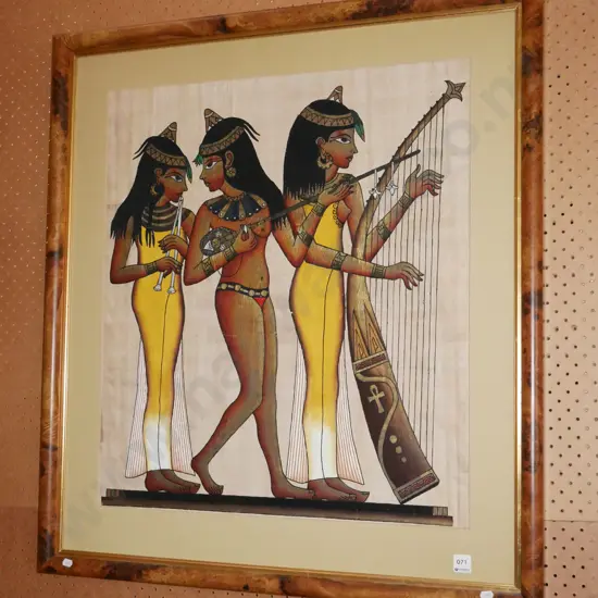 framed Egyptian print