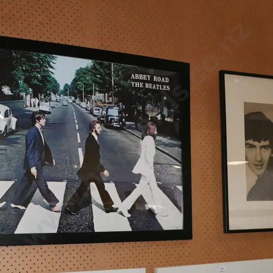 framed Beatles print