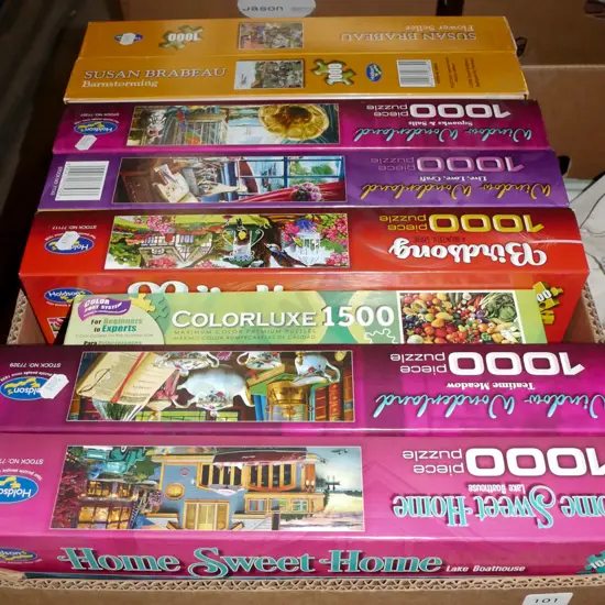 box of puzzles