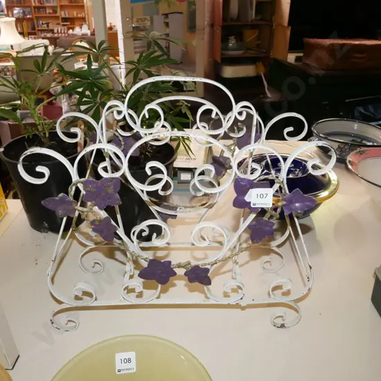 wrought metal retro magazine rack