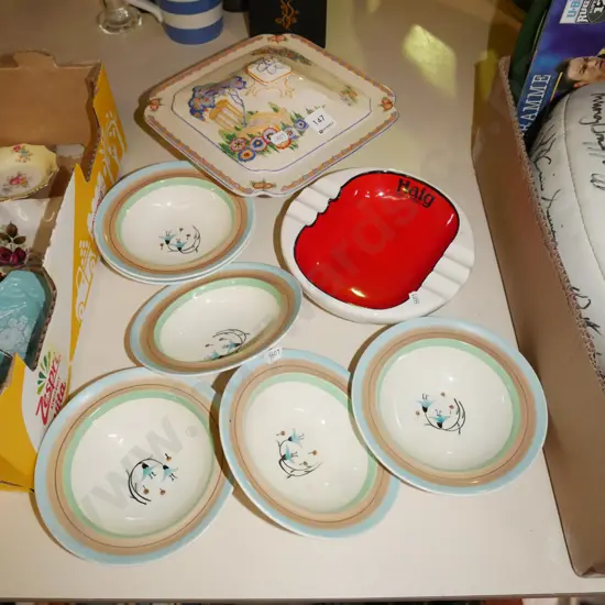 ashtray, sweet dishes, Maddock & Sons lidded vege