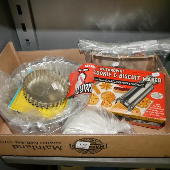 box; biscuit maker, jelly moulds etc