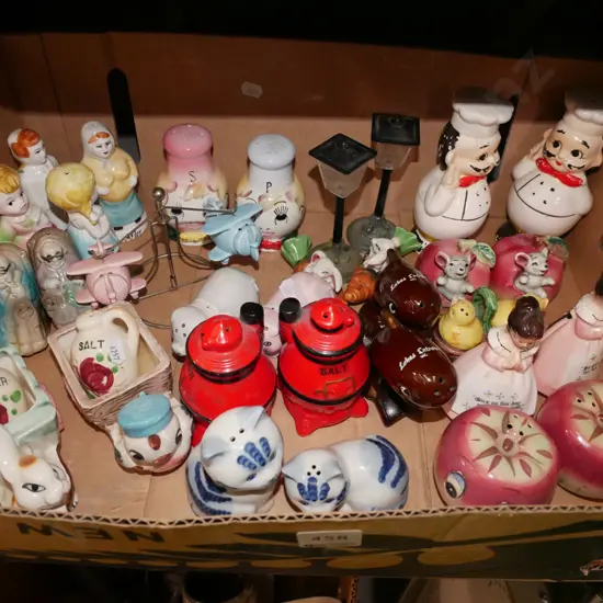 box of novelty salt and peppers