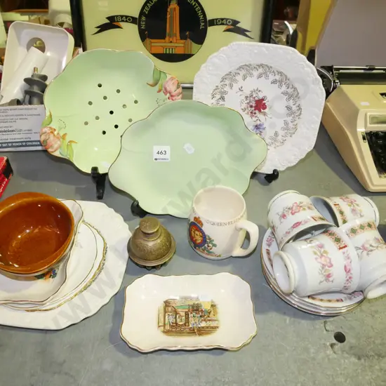 Royal Winton draining dish, cups, saucers etc