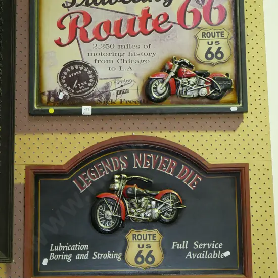 2x Route 66 3D signs