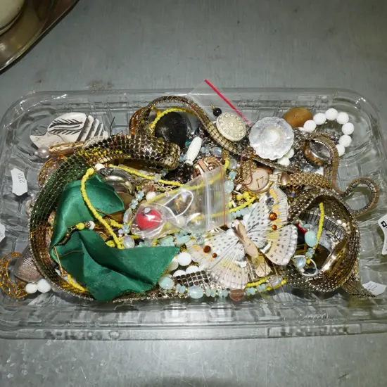 tray of costume jewellery