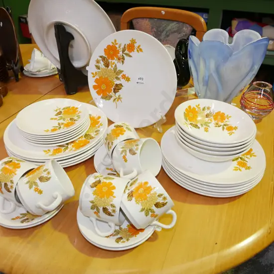 Crown Lynn Frangipani dinner items