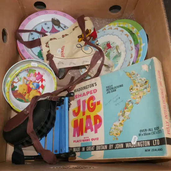 dolls, sunglasses etc