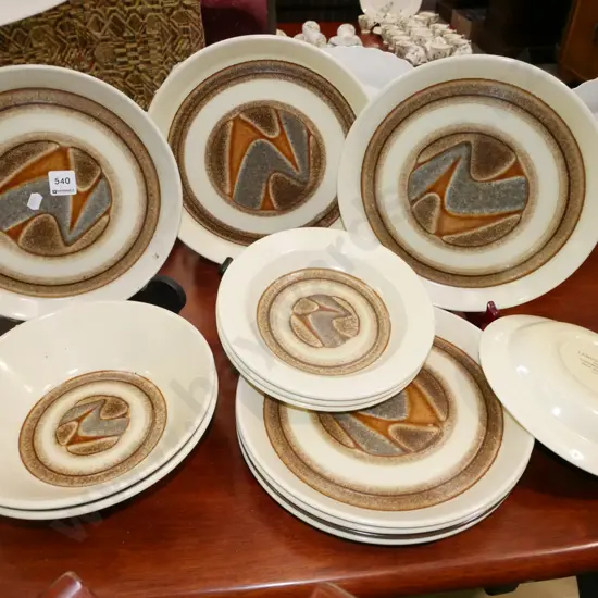 Crown Lynn Landscape plates and bowls