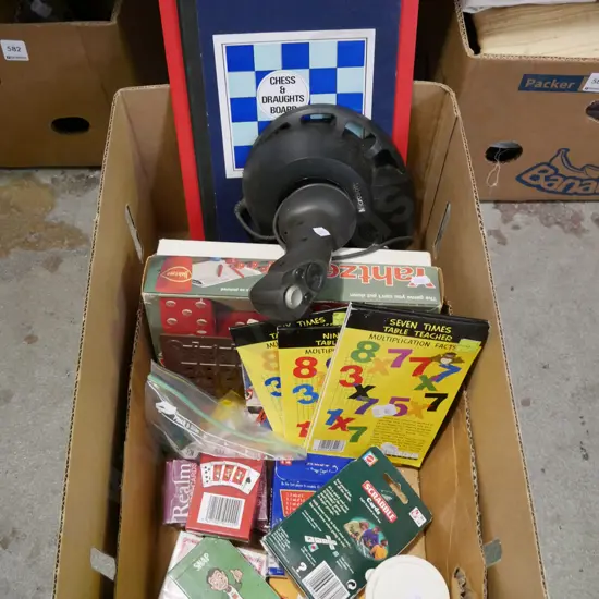 computer joy stick, multiplication tables etc