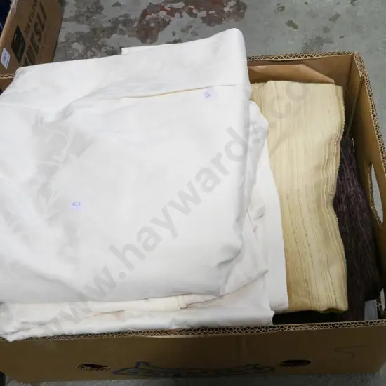 box; various curtains