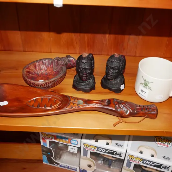 Crown Lynn NZ Army cup, figural candles, cup etc