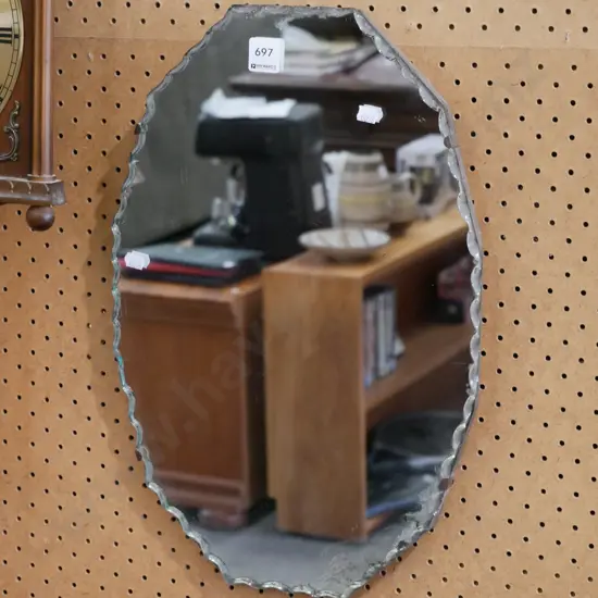 scalloped edge wall mirror