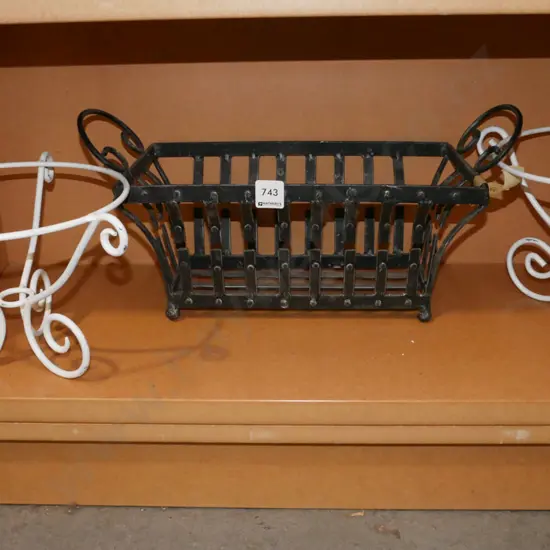 3x metal plant stands