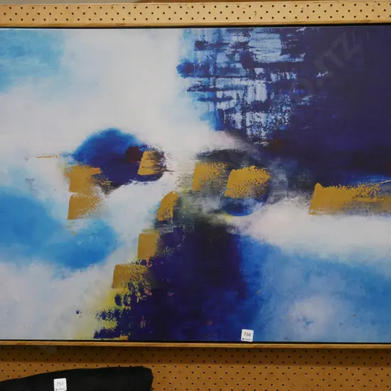 print and mixed media on canvas - abstract