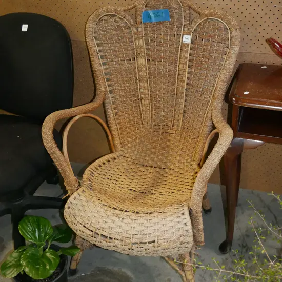 bamboo and seagrass armchair