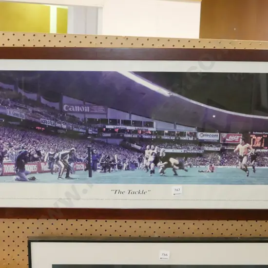 framed ltd edition  print - Tackle - warping behing glass