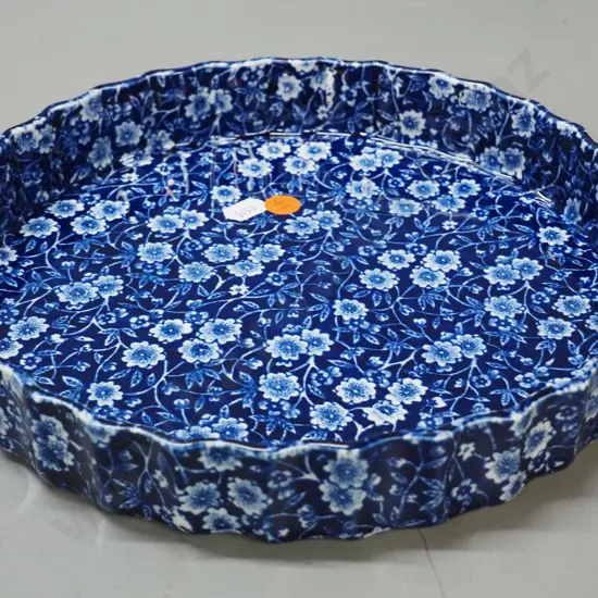 Burleigh Calico pattern flan dish D-245