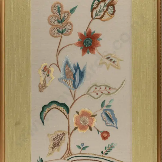framed needlework - flowers H-405 W-200