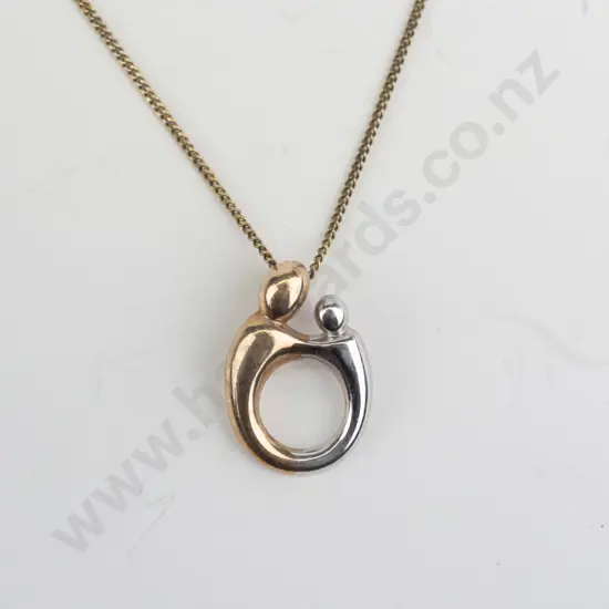 gold/silver necklace - necklace stamped 375 chain stamped 925