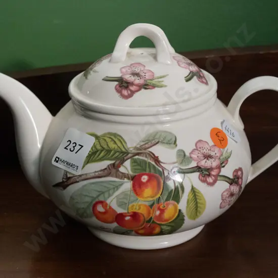 Portmeirion Pomona pattern small teapot H-150 L-210