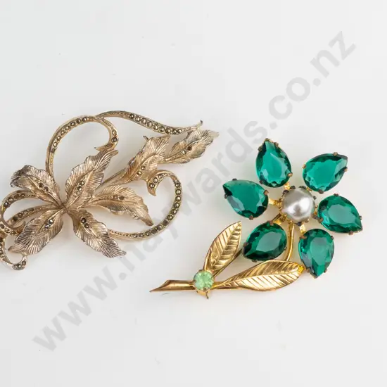 2 costume brooches