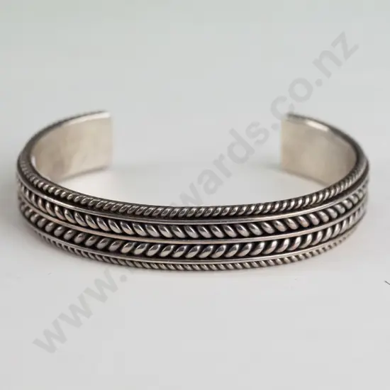 silver 'Tom Hawk' cuff bangle stamped sterling