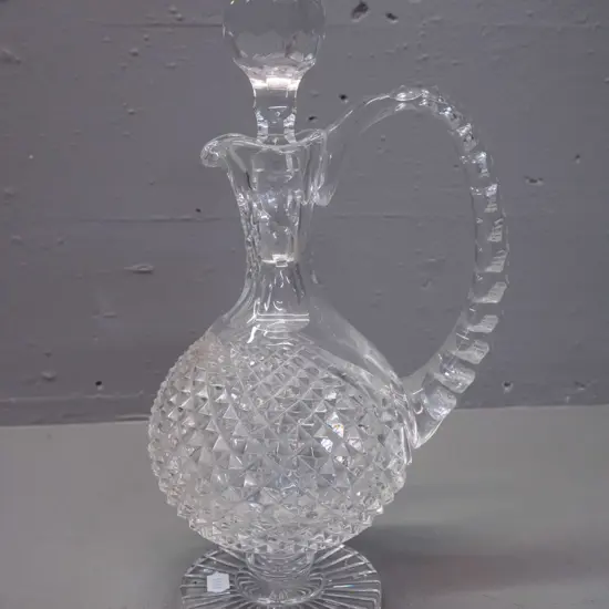 cut crystal stoppered claret or port decanter H-310 W-170