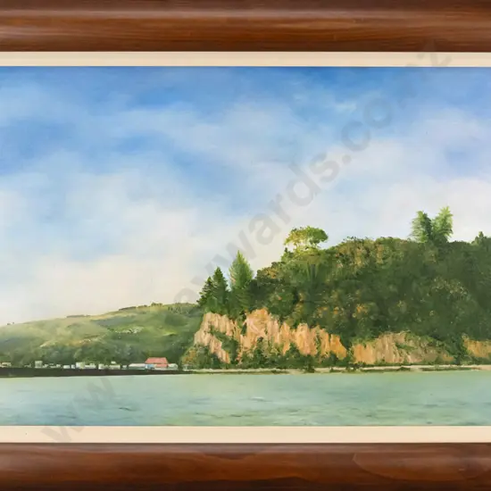 Andrew Cook - framed oil on canvas landscape H-440 W-900