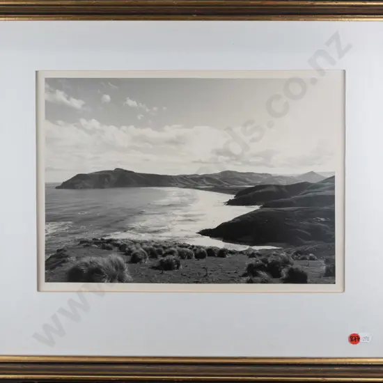 framed black and white photograph - Victory Beach H-250 W-350