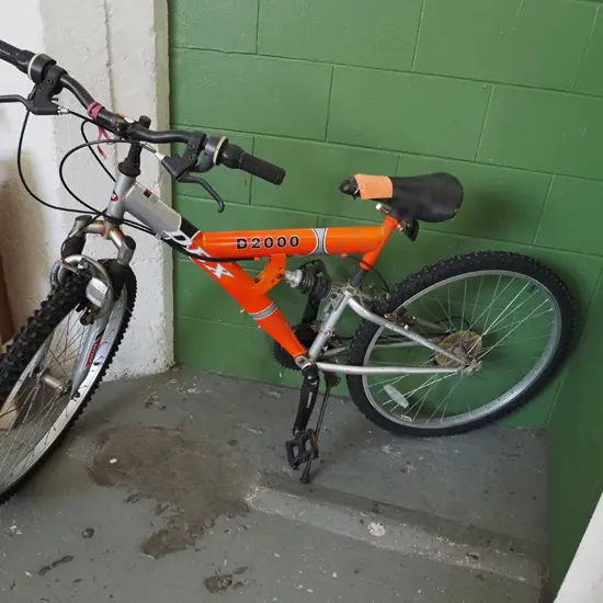 Black and Orange DBX mountain bike