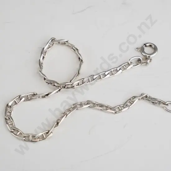 silver link bracelet 