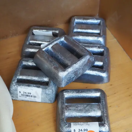 6 x dive belt weights