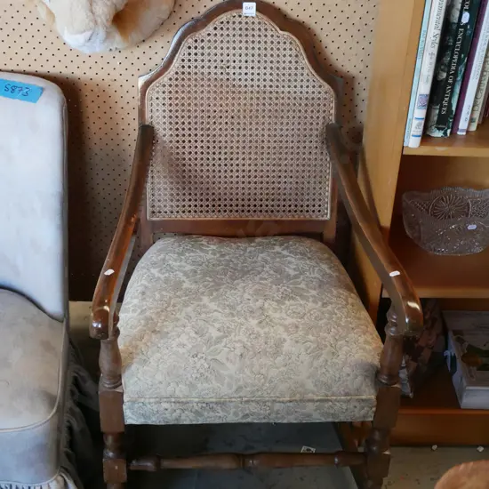 mahogany and bergere armchair