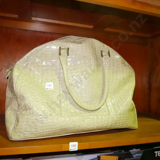 faux alligator skin bag