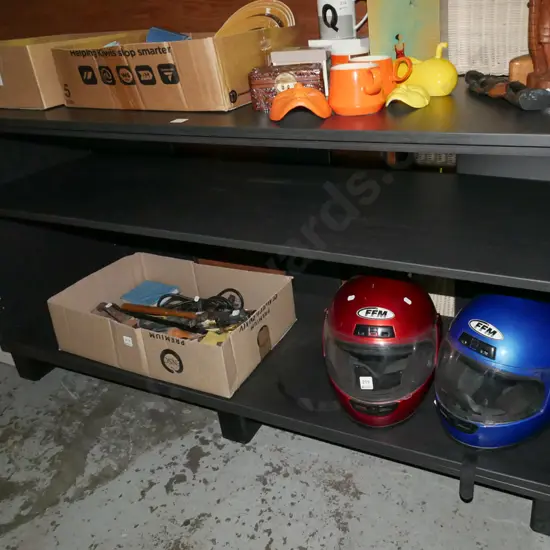 dark stained adjustable bookcase H-790 W-1525 D-510