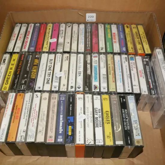 box of tape cassettes