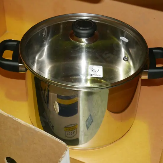 stainless lidded pot